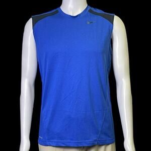 Nike Dri-Fit Blue Sports Activewear Sleeveless Tank Top Shirt Men's Size Medium